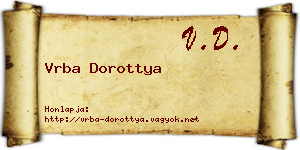 Vrba Dorottya névjegykártya